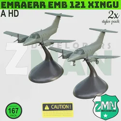 Drones & Aircraft STL indir - EMBRAER EMB-121 XINGU (2 IN 1) - Z-MAN DEVELOPERS