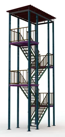 Fire escape staircase