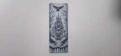 Gothic Castle Dark Fantasy Bird Bookmark