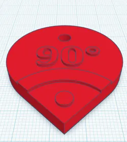 klíčenka na měření stupňů - key ring for measuring degrees