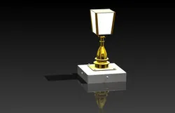 Lamp base for stone post