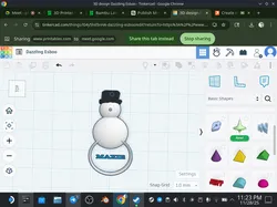 Name Plate snowman ornament