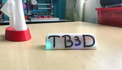 Name tag with leds and alphabet
