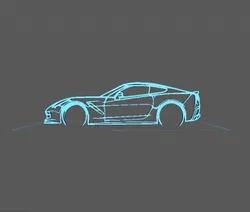 Other STL Download - Corvette - Voitureby PAWU STL Studio
