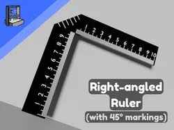 Right Angle Ruler (with 45° markings)