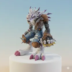WereGarurumon Digimon Creature Model