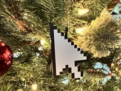 8-Bit Arrow Cursor - Christmas Ornament (Hot-Swap, Multi-Color)