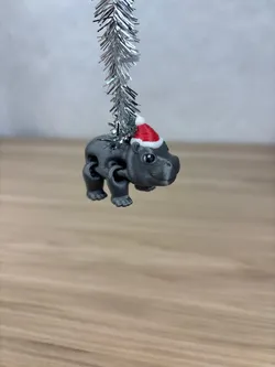 Christmas Hippo Ornament