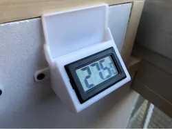 Digital thermometer display holder [with Fusion 360 source]
