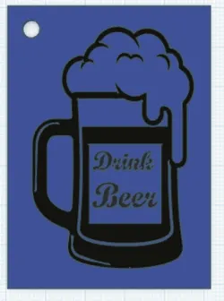 Drink beer keychain