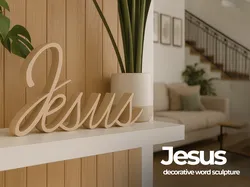 “Jesus” decorative word sculpture