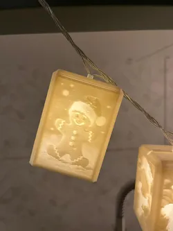 Lithophane xmas light cover