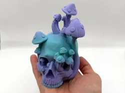 Mushroom Skull Decor