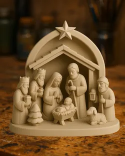 Nativity Scene – Bethlehem Nativity Set – Modern Holy Family Crèche
