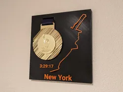 NYC Marathon Medal Display