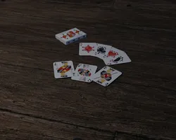playing cards poke low-poly