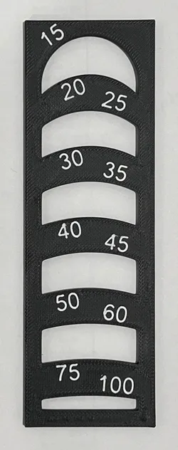 Radius measuring gauge 15-100mm