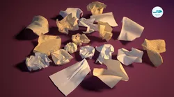 20 Crumpled paper Pack Low-poly 3D model