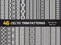 46 Celtic Trim Patterns 3D model