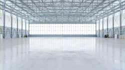 Airplane Hangar Interior 4 Low-poly 3D model