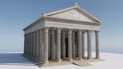 Ancient Greece Temple Low-poly 3D model