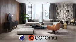 Apartment Scene for Cinema 4D and Corona Renderer 3D model