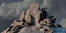 Blocky cliff Low-poly 3D model