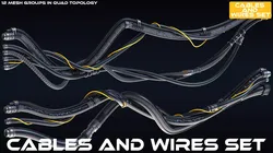 Cables and Wires set 3D model