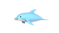 Cartoon Dolphin 01 Rigged