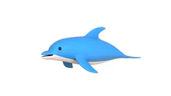 Cartoon Dolphin 02 Rigged