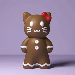 Characters & Creatures STL Download - Ginger Bread Catby Pawprints