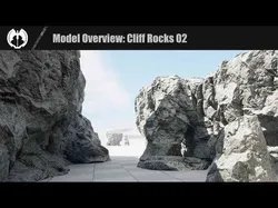 Cliff Rocks 02 Low-poly 3D model
