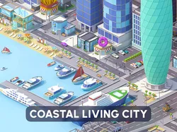 Coastal Living City Low-poly 3D model