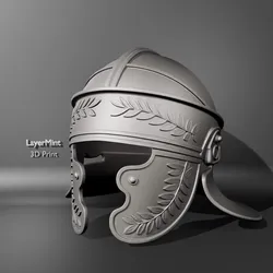 Cosplay STL indir - Roman Laurel Helmet with Golden Details - LayerMint