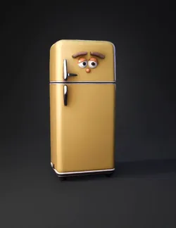 create a 1950s style refrigerator like on you would have found in an a