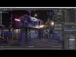 Cyberpunk Street Theme Low-poly 3D model