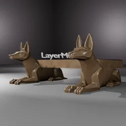 Digital Art STL تنزيل - Anubis Guardian Laptop Stand – Mythological - LayerMint