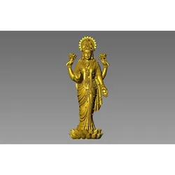 💰 Divine Goddess Lakshmi Standing: High-Detail 3D STL 🕉️✨