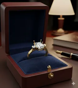 Elegant Three Stone Ring 3D Print Model in Rings 561259