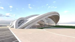 exhibition center exterior and interior 3D model