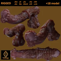 Fantasy Demon Horse Penis Rigged