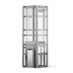 Glass Elevator 3D Model 3D model