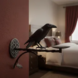 Gothic Raven Wall Decor STL File, 3D Printed Raven Shelf, 3D printed candle holder, Raven STL