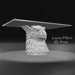 Home Appliance Accessories STL Descărcare - Eagle Head Laptop Stand  Mythical Bird Themed 3D Print Model - LayerMint