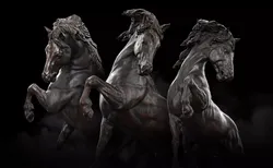 Horse Statue 3D Model PBR Low-poly 3D model