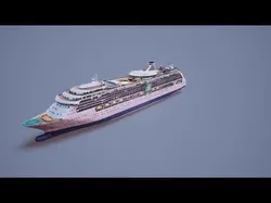 Large Modern Cruiseship Low-poly 3D model