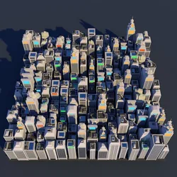 Low Poly City Mega Pack Low-poly 3D model