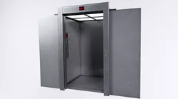 Low Poly Lift pair of metal elevators Low-poly 3D model