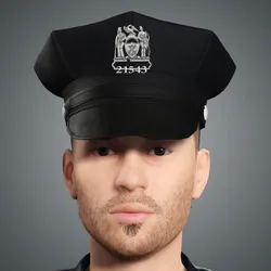 Male Police Officer Character Ready for Game and Animation