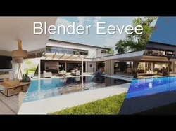 Modern villa 2021 Blender Eevee and Cycles 1 Low-poly 3D model